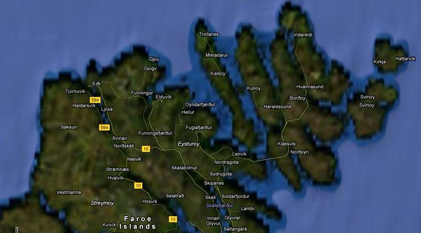 Map of Bordoy Island